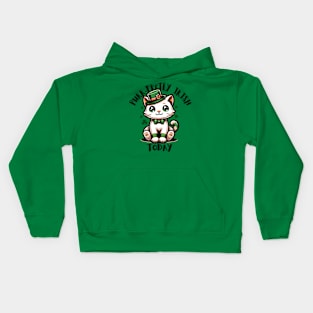 Purr-fectly Irish today! Cute Kitty Kids Hoodie